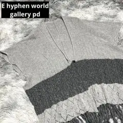 イーハイフンワールドギャラリー【F】サマーニットカーディガン　リネン混　フリンジ