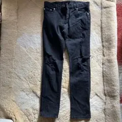 MODISH GAZE ブラックデニム Mサイズ ダメージ加工