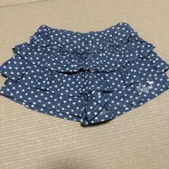 ハート柄フリル付き半ズボン ネイビー