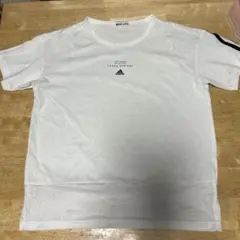adidas ホワイト 3本ライン Tシャツ レディース