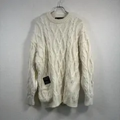 GU x UNDERCOVER ケーブル編みセーター L