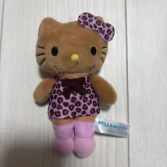 ハローキティ ヒョウ柄ドレス ぬいぐるみ