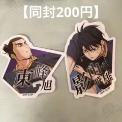 【同封200円】ハイキュー!!ダイカットステッカー 影山飛雄 東峰旭 2枚セット