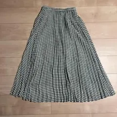 GU グリーンチェック 森系 スカート
