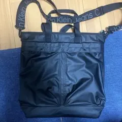 【美品】Calvin Klein Jeans ブラックショルダーバッグ