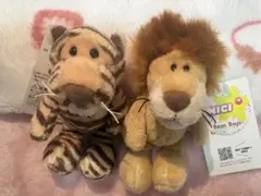 NICI Bean Bags ぬいぐるみマスコット トラ ライオン 태그 포함
