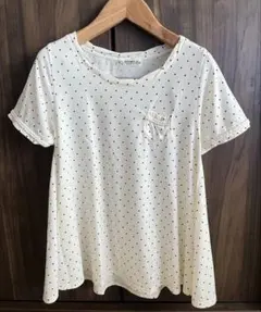 BEAMS HEART ドット柄 半袖Tシャツ レディース ホワイトのサムネイル