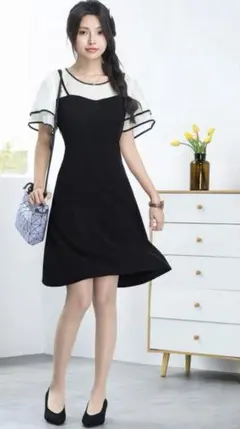 夏にぴったりミニシンプルワンピース✿韓国風ゆったり半袖デザイン