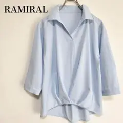RAMIRAL カラースキッパーシャツ　ブラウス　ライトブルー