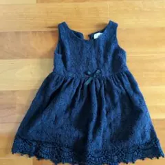 H&M ネイビー レース ワンピース 11/2-2y