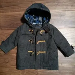 baby GAP グレーのフード付きダッフルコート