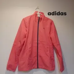 【美品】adidas アウター ウインブレ オレンジ ピンク