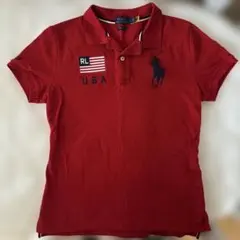Polo Ralph Lauren 赤 ポロシャツ USA刺繍レディース