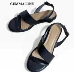 美品★ GEMMA LINN ストラップサンダル　ブラック　ヒール　靴　レザーのサムネイル