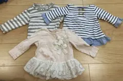 80 トップス　3枚セット【petit main】