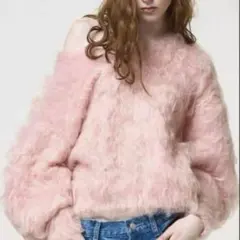 thetoe Pigalle shaggy Vneck knit