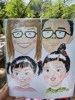 オリジナル  オーダー 手描き 似顔絵