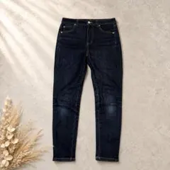 N341 ローリーズファーム デニムパンツ スキニー ストレッチ M ネイビー系