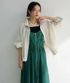 新品 Green Parks グリーンパークス ギャザーナイロンブルゾンのサムネイル