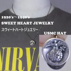 40s　スウィートハートジュエリー　WW2　JMF　ハット　チャーム　USN 40s スウィートハートジュエリー WW2 JMF ハット チャーム イーグル