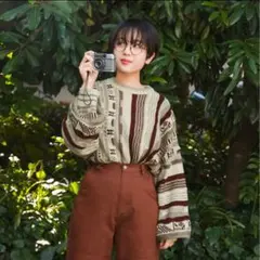 kutir デザインニットプルオーバー フリーサイズのサムネイル