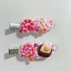 ホイップデコ　前髪クリップ　ハンドメイド