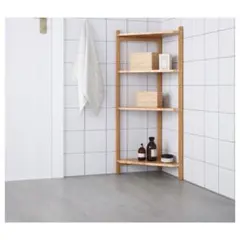 IKEA EKET エーケト オープンシェルフ 2段 グレー 木製ラック 極美品