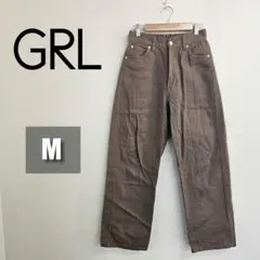 【美品】GRL ストレートデニムパンツ モカ レディース M