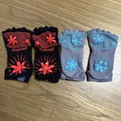Rintosull 　ピラティスソックス 2足セット 花柄