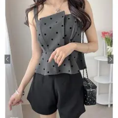 【GRL】ドット柄タックビスチェ［ask155］のサムネイル