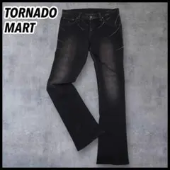 Y2K TORNADO MART flare print pants blackのサムネイル