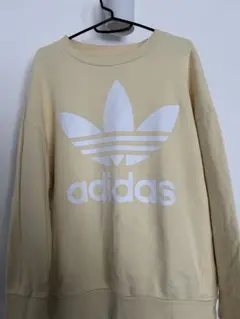 adidas イエロー　オーバーサイズ トレーナー L