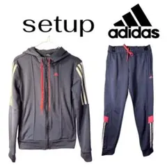 adidas ジャージ セットアップ ネイビー×ピンク