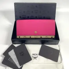 MCM チェーンウォレット 長財布 ヴィセトス レッド 2WAY ショルダー