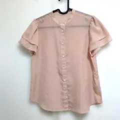 最終　美品　IENA ドット柄 半袖ブラウス ピンク　Sサイズのサムネイル