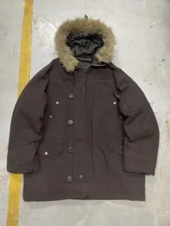 00s モッズコート　ミリタリージャケット　ファージャケット　y2k チェック柄