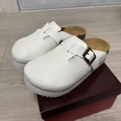 【ほぼ新品】ホワイトバックバンドサンダル厚底　Sサイズのサムネイル