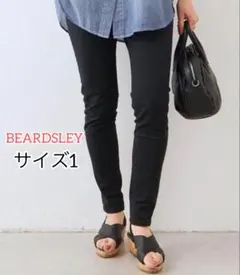 美品✨BEARDSLEY ビアズリー コットンパギンス 黒 パンツ サイズ1のサムネイル