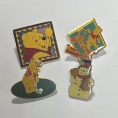 4個セット ディズニー プーさん ピンバッチ バッジ ピンズ ランド
