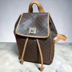 希少 TWICEモモ着用 セリーヌ ロゴストラップ リュック マカダム柄 