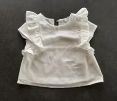 ⭐︎美品⭐︎HM フリル付きホワイトシャツ 92cm