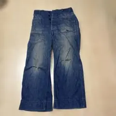 まるお 40〜50s 実物 Vintageアメリカ海軍 セーラーパンツ 40s 米軍 U.S.NAVY NAVAL メルトン ウール セーラーパンツ