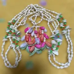 カラフルな貝殻のネックレス