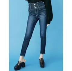 dazzlin ハイウエストスキニーパンツ ブルーインディゴ 23インチのサムネイル