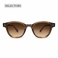 【新品】UV400 ウェリントン サングラス クリアブラウンフレーム×ブラウン