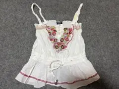 D&G ドルチェアンドガッパーナ　刺繍入りホワイトキャミソールのサムネイル