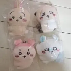 ちいかわ クリップぬいぐるみ2★ うさきラッコ古本屋モモンガ