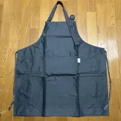 シンプル 無地 エプロン グレー ワークエプロン