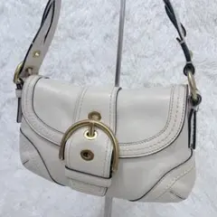極美品 COACH ソーホー ワンショルダーバッグ レザー soho 編み込み