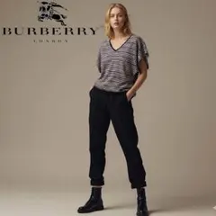 美品　BURBERRY　バーバリー ロンドン　シャツ　38　リボン M ボーダーのサムネイル